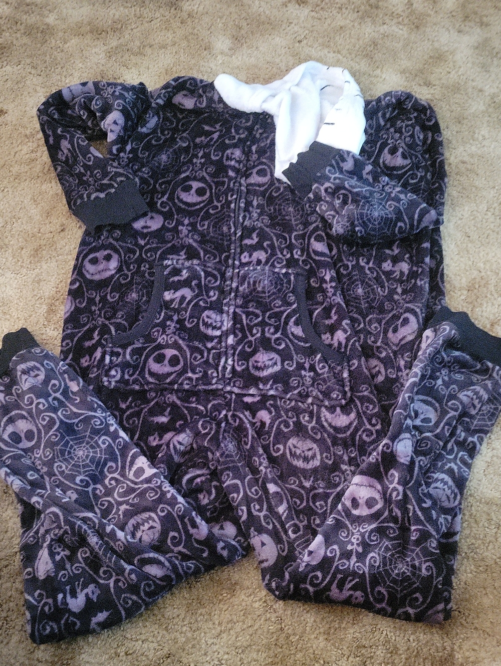 Disney Nightmare Before Christmas Pajama Onesie Super Soft Fleece Size 3x